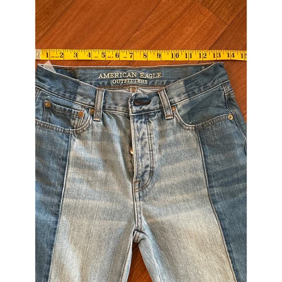 American Eagle Vintage Hi-Rise Two Tone Jeans - Picture 3 of 6